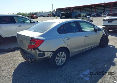 2012 Honda Civic Lx из США, поврежденный, VIN 19XFB2F58CE087628